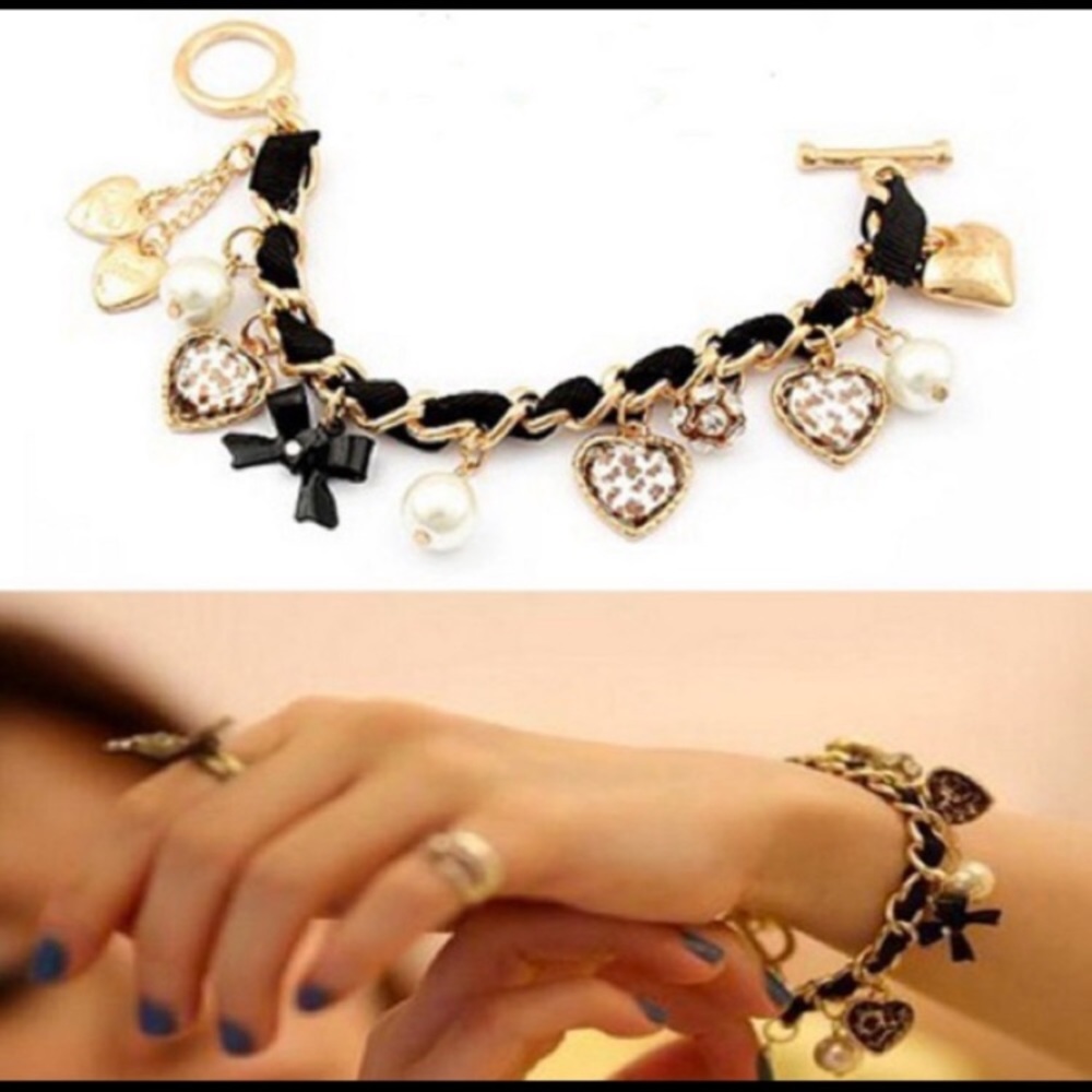 Betsey Johnson Cheetah Charm Bracelet